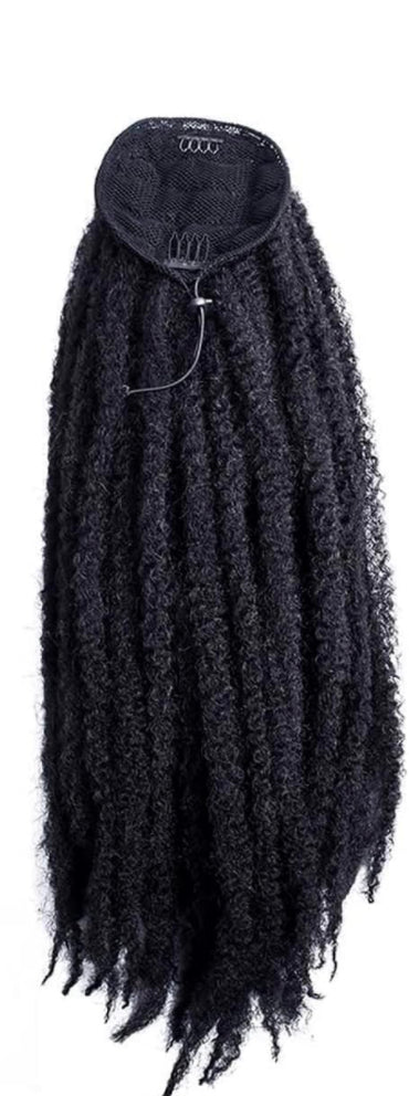 Afro Kinky Drawstring Ponytail 18”, 1B