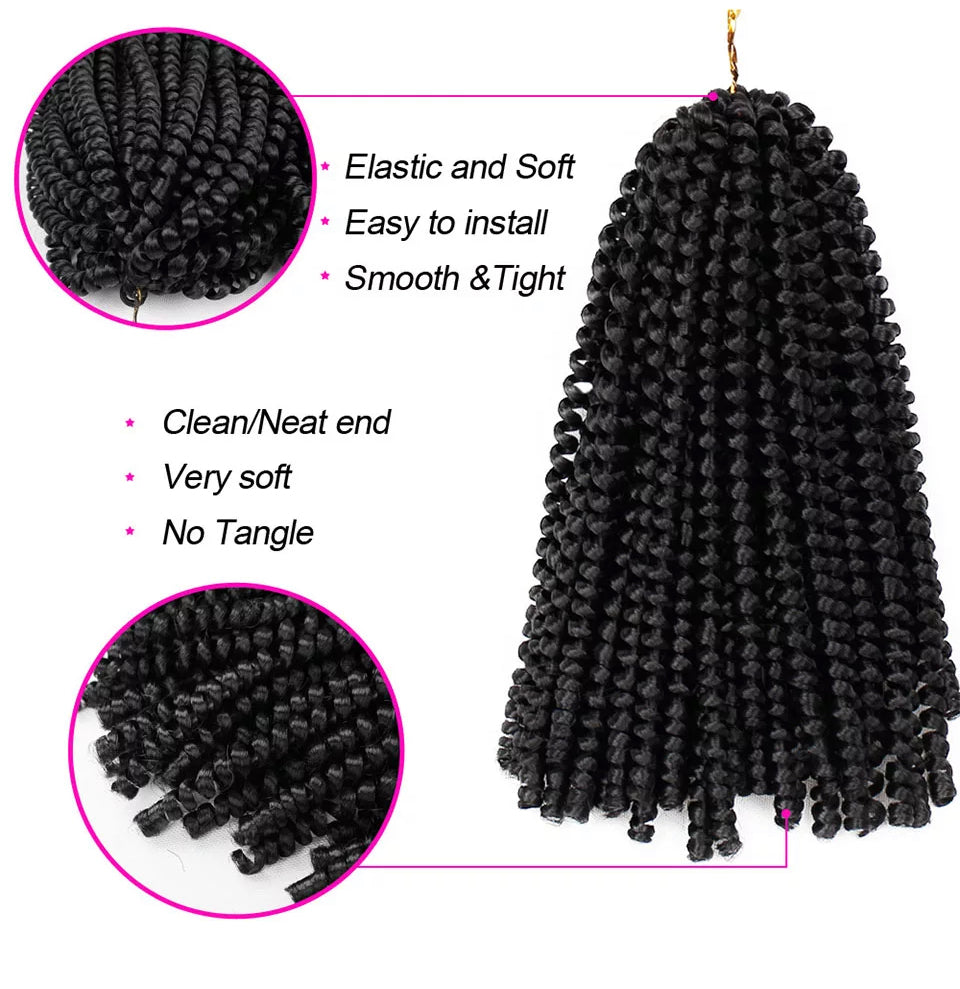 Spring Twist Crochet Hair 8inch