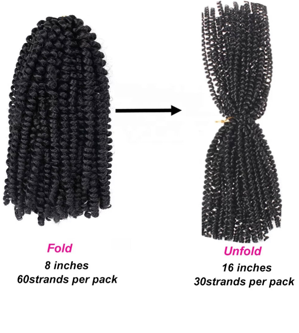 Spring Twist Crochet Hair 8inch