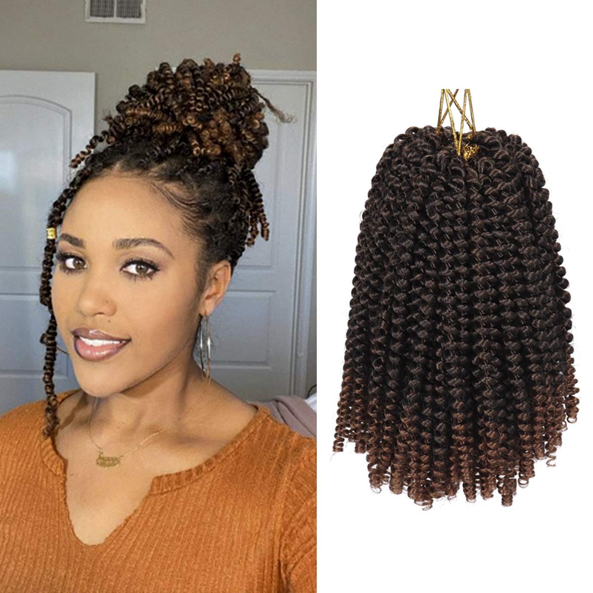 Spring Twist Crochet Hair 8inch