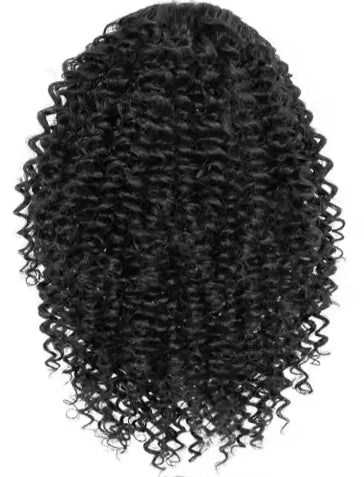 Kinky Curly Drawstring Ponytail 14 Inch, 1B