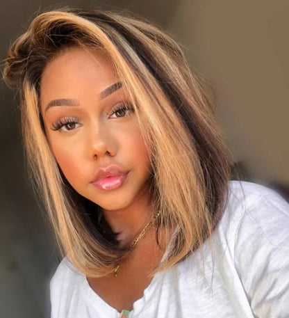 14” Glueless 4x4 Human Hair Wig P4/27