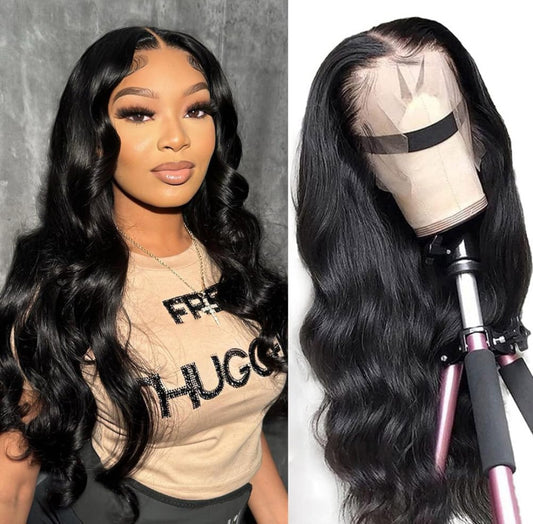 22 Inch Body Wave Human Hair Wig 13x4 HD Transparent Lace Front